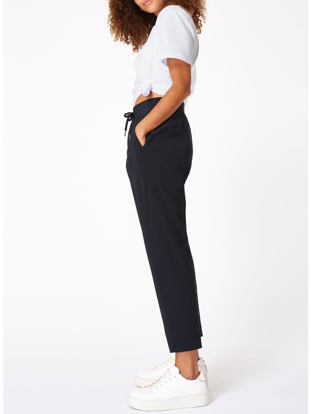 Sweaty Betty Black Drawstring Explorer Black Pants Size 8